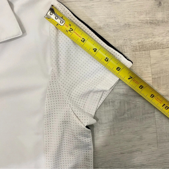 IZOD x-tra dry 1/4 Zip White and Black Polo Shirt Size M - Picture 12 of 16